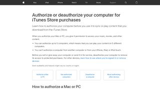
                            5. Authorize your computer in iTunes - Apple Support