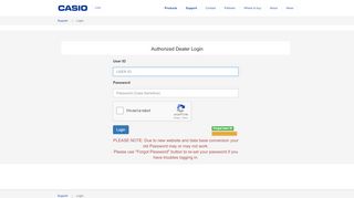 
                            11. Authorized Dealer Login - Casio ECR and POS