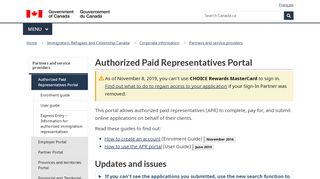 
                            11. Authorized Paid Representatives Portal — Immigration, Refugees and ...