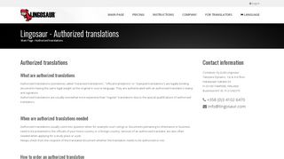 
                            5. Authorized translations - Lingosaur