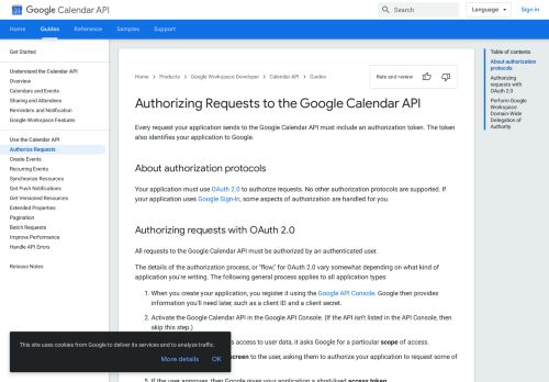 
                            8. Authorizing Requests to the Google Calendar API | Calendar API ...