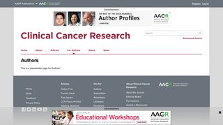 
                            4. Authors | Clinical Cancer Research