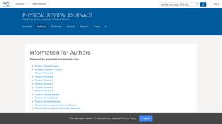 
                            2. Authors - Physical Review Journals - American Physical Society