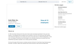
                            12. Auto Data, Inc. | LinkedIn