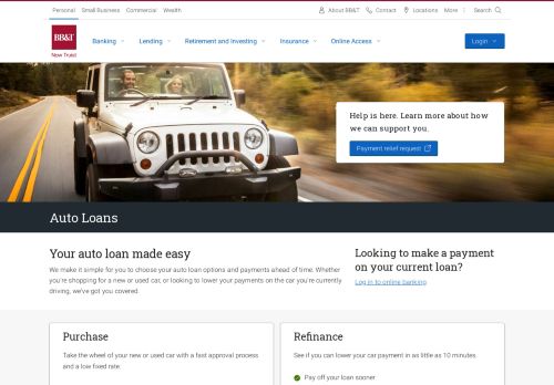 
                            11. Auto Loans | Lending | BB&T Bank