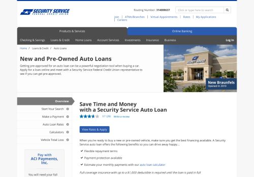 
                            10. Auto Loans - Security Service Federal Credit Union