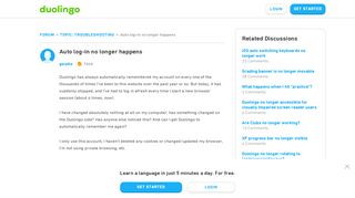 
                            13. Auto log-in no longer happens - Duolingo Forum