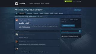 
                            5. Auto Login :: America's Army: Proving Grounds General Discussion