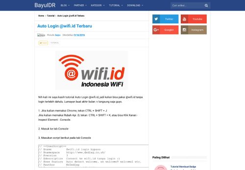 
                            5. Auto Login @wifi.id Terbaru - BayuIDR