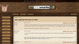 
                            4. Auto Login By Username in Cookie (Servlets forum at Coderanch)