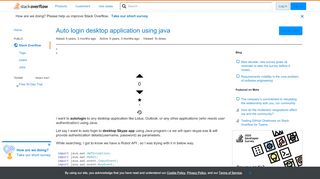 
                            4. Auto login desktop application using java - Stack Overflow