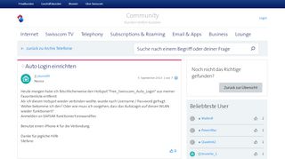 
                            4. Auto Login einrichten | Swisscom Community