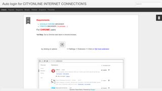 
                            9. Auto login for CITYONLINE INTERNET CONNECTION'S