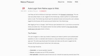 
                            1. Auto-Login from Native apps to Web - Marco Pracucci
