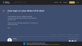 
                            6. Auto login in Lotus Notes 5.0.9 client - Experts Exchange