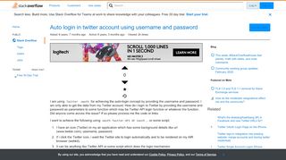 
                            7. Auto login in twitter account using username and password - Stack ...