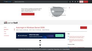 
                            5. Auto-login in Windows Server 2008 - Server Fault