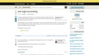 
                            2. auto login not working - Ask Fedora: Community Knowledge Base and ...