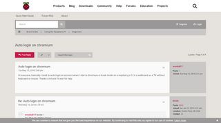 
                            3. Auto login on chromium - Raspberry Pi Forums