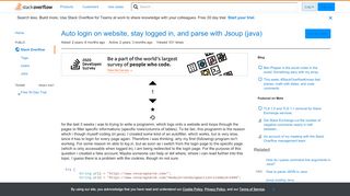 
                            1. Auto login on website, stay logged in, and parse with Jsoup (java ...