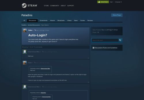 
                            6. Auto-Login? :: Paladins General Discussions - Steam Community