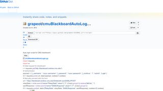 
                            7. Auto login script for CMU blackboard · GitHub