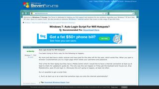 
                            7. Auto Login Script For Wifi Hotspots? - Windows 7 Help Forums