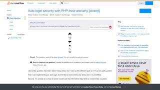 
                            7. Auto login security with PHP, how and why - Stack Overflow