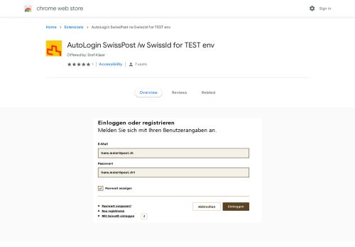 
                            6. Auto Login Testsystems post.ch - Google Chrome