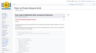 
                            10. Auto Login to Mediawiki (Auth remoteuser Extension) on Project ...