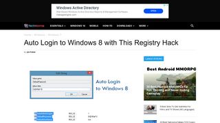 
                            12. Auto Login to Windows 8 with This Registry Hack - TechNorms