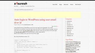 
                            9. Auto login to Wordpress using user email id or id - Suresh Kamrushi