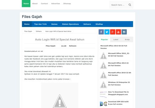 
                            7. Auto Login Wifi.id Special Awal tahun - Files Gajah