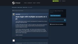 
                            2. Auto login with multiple accounts on 1 pc :: Help and Tips - Steam ...