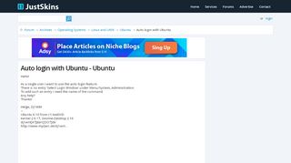 
                            11. Auto login with Ubuntu - Ubuntu - JustSkins