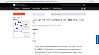 
                            1. Auto login with Windows standard embedded. Help Please. - MSDN ...
