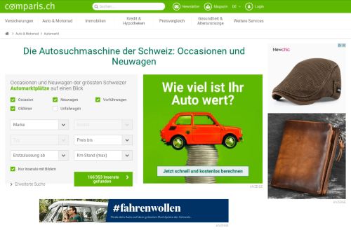 
                            8. Auto occasion oder neu kaufen Schweiz – comparis.ch