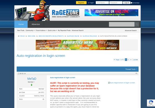 
                            7. Auto registration in login screen - RaGEZONE - MMO development ...
