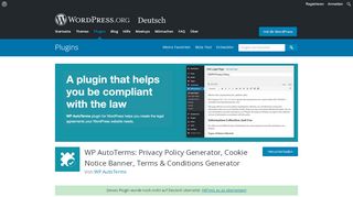 
                            3. Auto Terms of Service and Privacy Policy (WP AutoTerms ... - WordPress