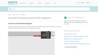 
                            12. AutoCAD WS (Now AutoCAD 360) Integration – Egnyte