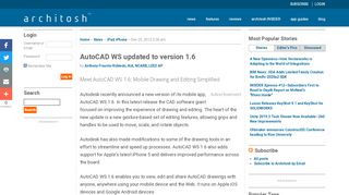 
                            13. AutoCAD WS updated to version 1.6 | Architosh