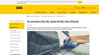 
                            11. Autocheck für die Urlaubsreise | ADAC