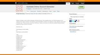 
                            11. Autodata Online Account Generator for Greasemonkey - Userscripts.org