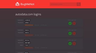 
                            13. autodata.com logins - BugMeNot