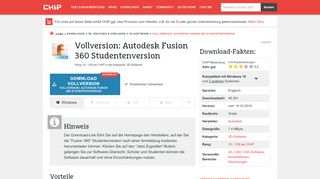 
                            3. Autodesk Fusion 360 Studentenversion - Vollversion - Download - CHIP