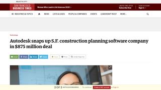 
                            10. Autodesk snaps up PlanGrid construction software company in $875 ...