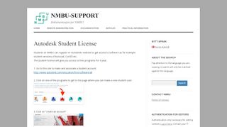 
                            7. Autodesk Student License | NMBU-SUPPORT