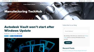 
                            8. Autodesk Vault won't start after Windows Update - Symetri Blog