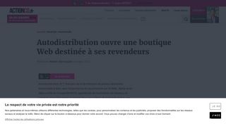 
                            2. Autodistribution ouvre une boutique Web destinée à ses revendeurs