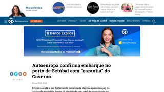 
                            9. ​Autoeuropa confirma embarque no porto de Setúbal com 